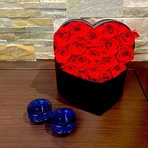 Swarovski blue crystal candle holders